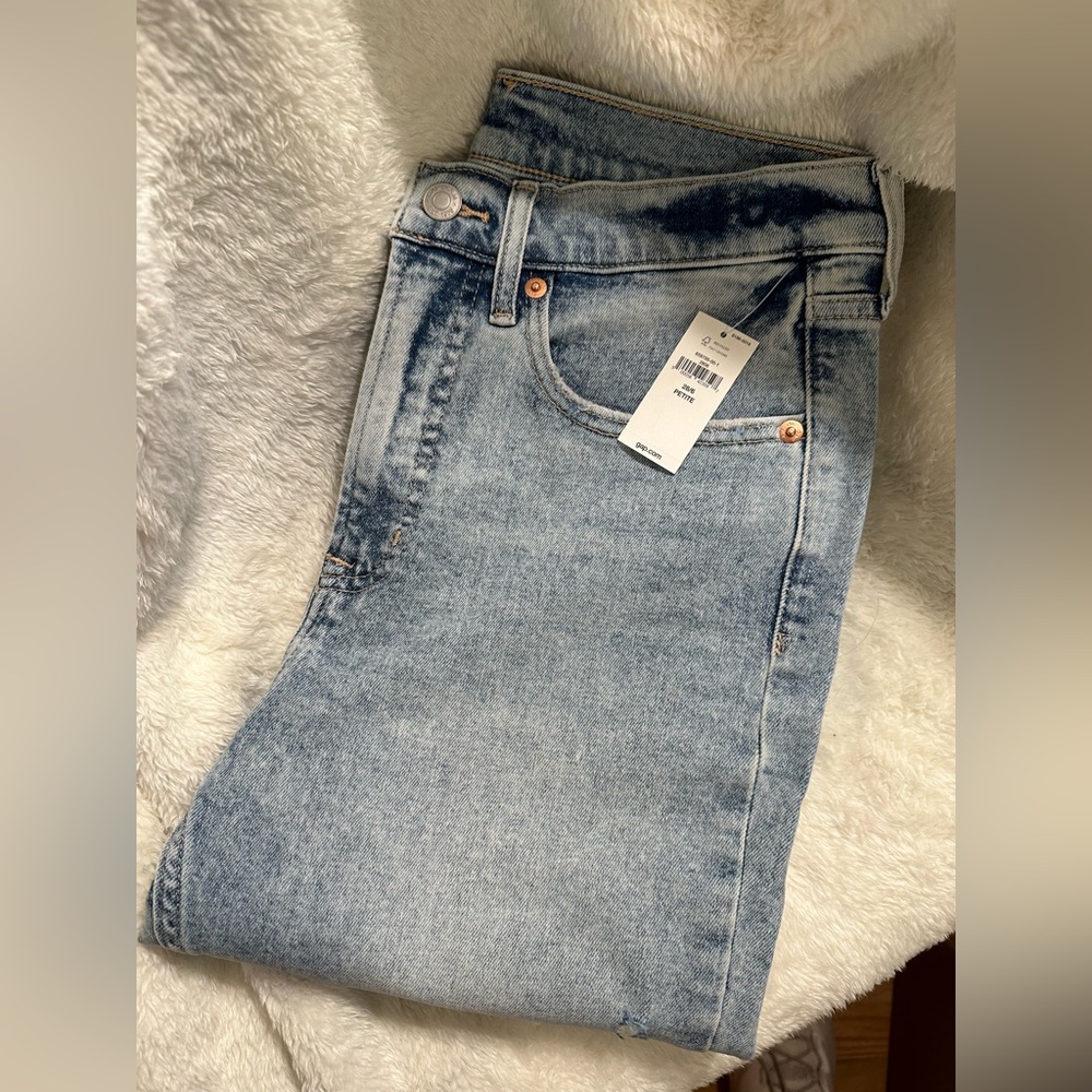 GAP Slim High Rise Straight Leg Jean Petite - Picture 4 of 8